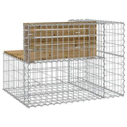 Rustic Pine Garden Bench Gabion 92x71x65.5 cm - Impregnated Wood