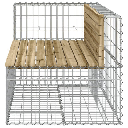 Gabion Garden Bench, Impregnated Pine, 122x71x65.5 cm
