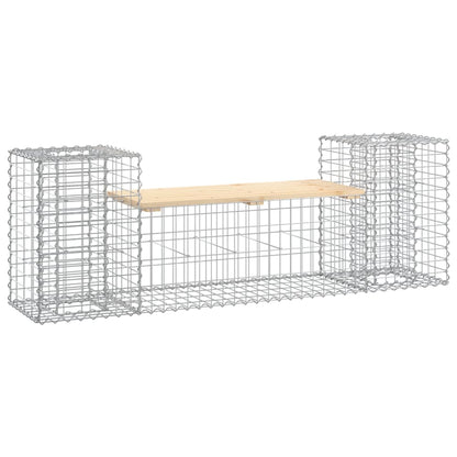 Solid Pine Garden Bench Gabion Design 183x41x60.5 cm