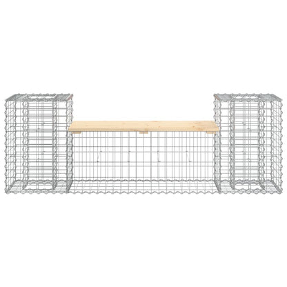 Solid Pine Garden Bench Gabion Design 183x41x60.5 cm