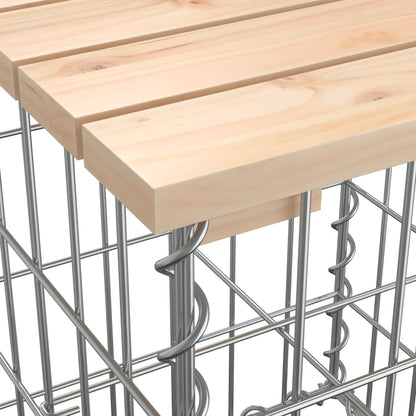 Solid Pine Garden Bench Gabion Design 183x41x60.5 cm