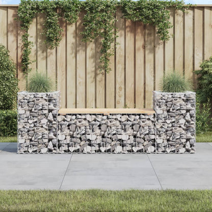 Solid Pine Garden Bench Gabion Design 183x41x60.5 cm