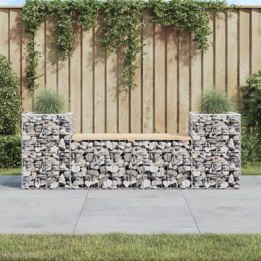 Solid Pine Garden Bench Gabion Design 183x41x60.5 cm