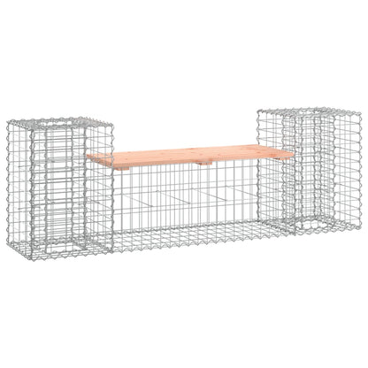 Solid Wood Douglas Garden Bench Gabion Design - 183x41x60.5 cm