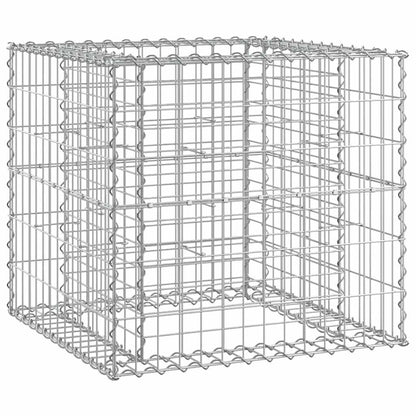 Solid Wood Pine Garden Bench with Gabion Basket Design