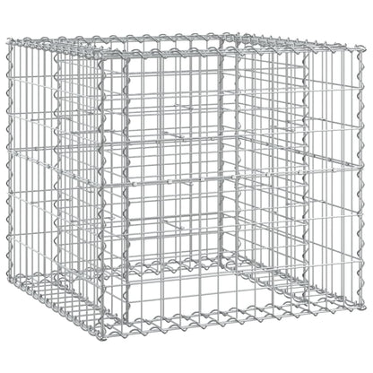 Douglas Wood Garden Bench with Gabion Basket - Solid & Stylish