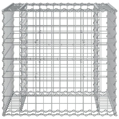 Douglas Wood Garden Bench with Gabion Basket - Solid & Stylish