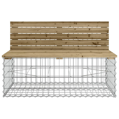 Gabion Basket Garden Bench with Pine Wood - Durable & Stylish