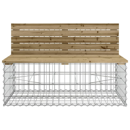 Gabion Garden Bench 287x71x65.5 cm - Impregnated Pine Wood Design
