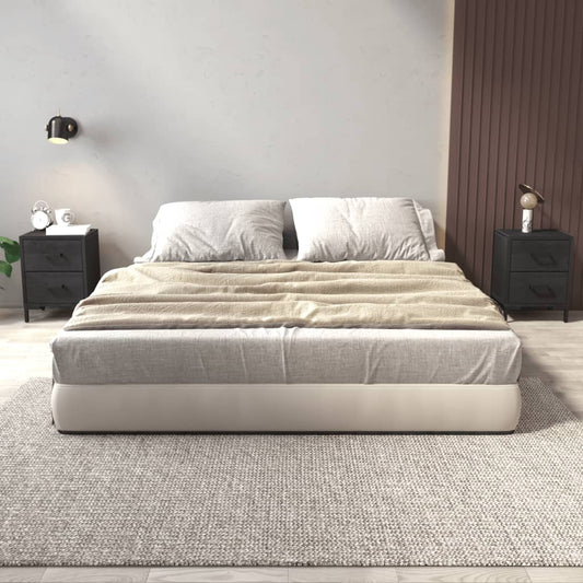 Black Solid Pine Bedside Cabinets - Set of 2 (36x30x45 cm)