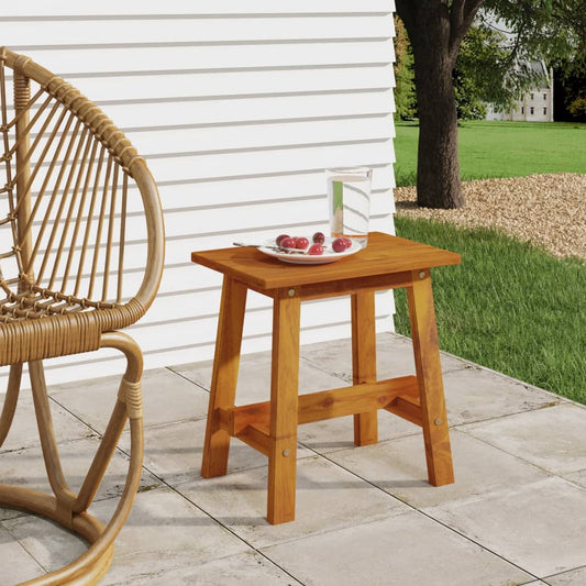 Solid Acacia Wood Stool - Rectangular 45x29x45 cm
