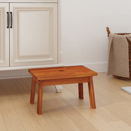 Solid Wood Acacia Step Stool 38x26x22 cm - Durable & Stylish