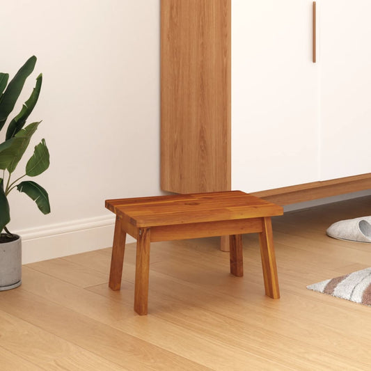Solid Wood Acacia Step Stool 38x26x22 cm - Durable & Stylish