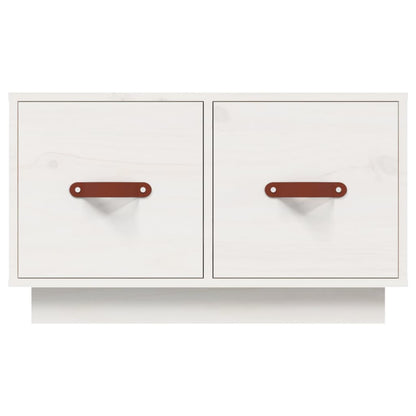 Coffee Table White 60x53x35 cm Solid Wood Pine