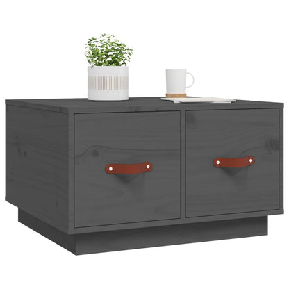 Coffee Table Grey 60x53x35 cm Solid Wood Pine