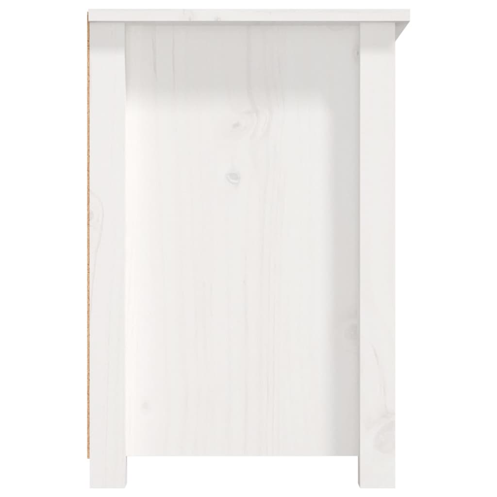 TV Cabinet White 79x35x52 cm Solid Wood Pine