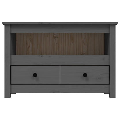 TV Cabinet Grey 79x35x52 cm Solid Wood Pine