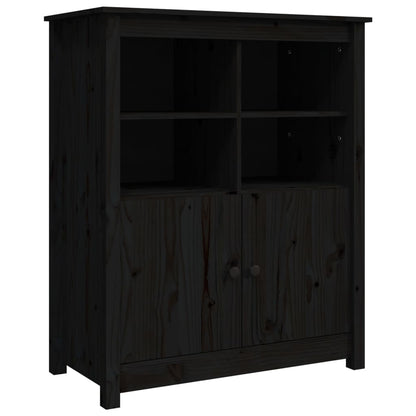 Sideboard Black 83x41.5x100 cm Solid Wood Pine