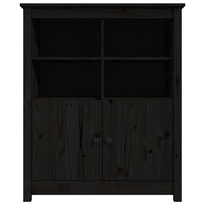 Sideboard Black 83x41.5x100 cm Solid Wood Pine