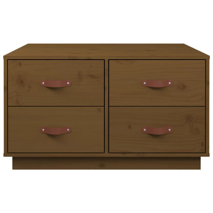 Coffee Table Honey Brown 80x80x45 cm Solid Wood Pine