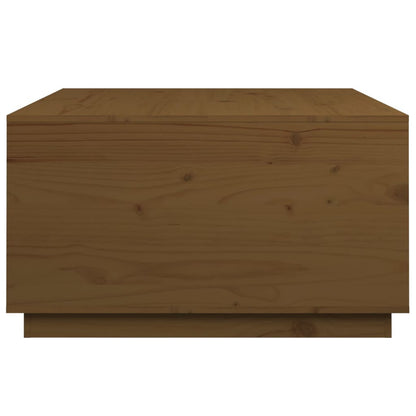 Coffee Table Honey Brown 80x80x45 cm Solid Wood Pine