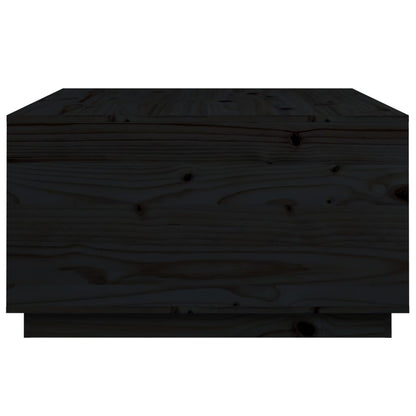 Coffee Table Black 80x80x45 cm Solid Wood Pine