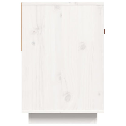 TV Cabinet White 90x40x60 cm Solid Wood Pine