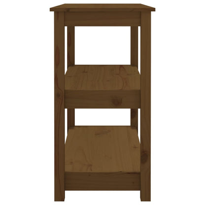 Solid Pine Wood Console Table in Honey Brown, 80x40x74 cm
