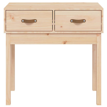 Solid Pine Wood Console Table - 76.5x40x75 cm, Natural Finish