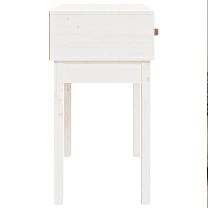 Solid Pine Wood Console Table - White, 76.5x40x75 cm