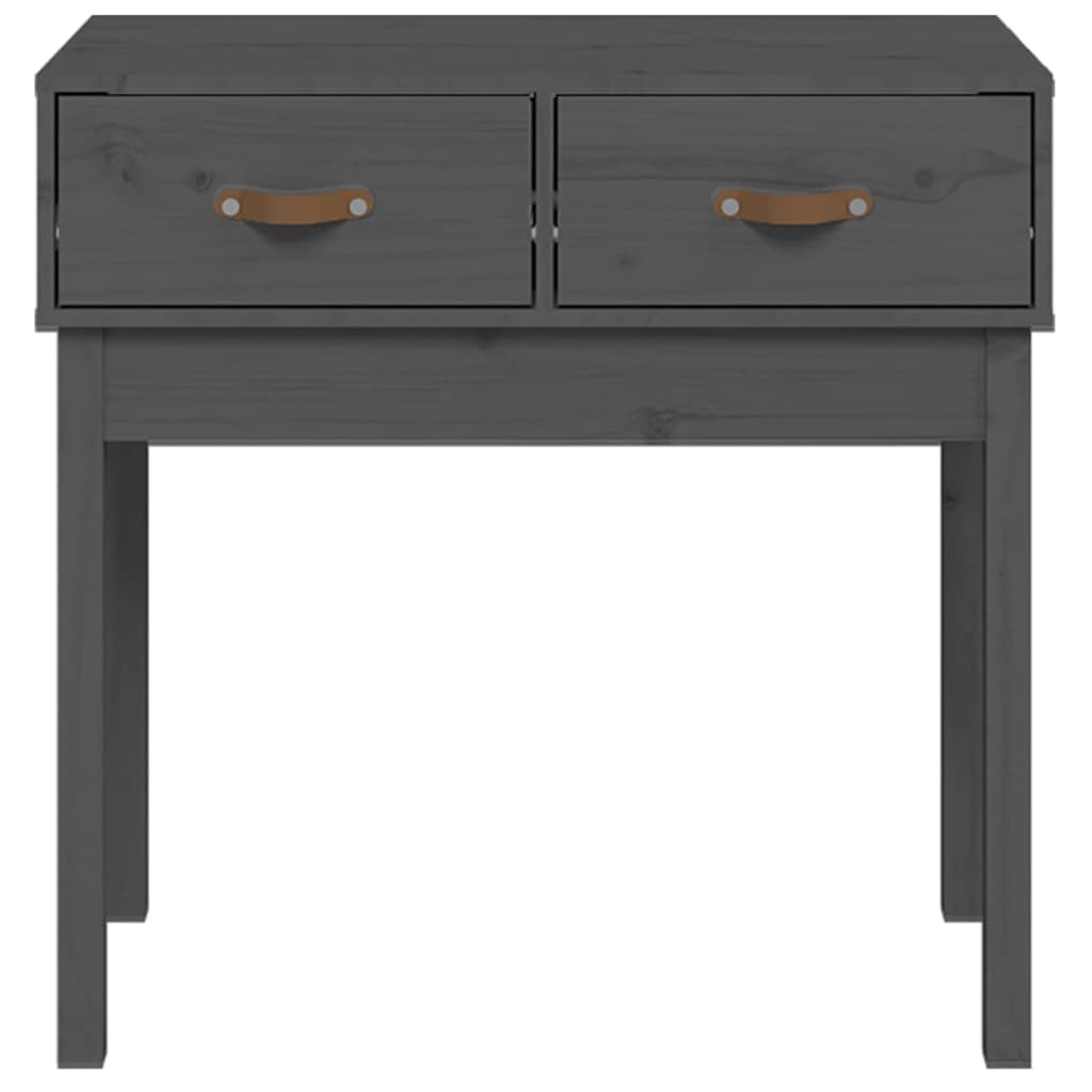 Solid Pine Wood Console Table in Grey - 76.5x40x75 cm