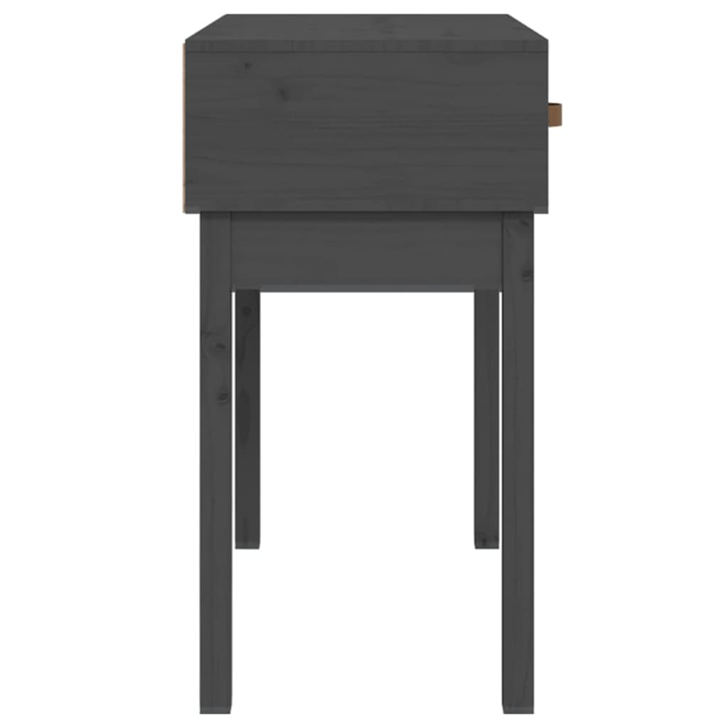 Solid Pine Wood Console Table in Grey - 76.5x40x75 cm