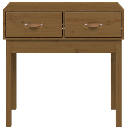 Honey Brown Pine Console Table - 76.5x40x75 cm Solid Wood