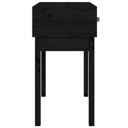 Solid Pine Wood Console Table - Black, 76.5x40x75 cm