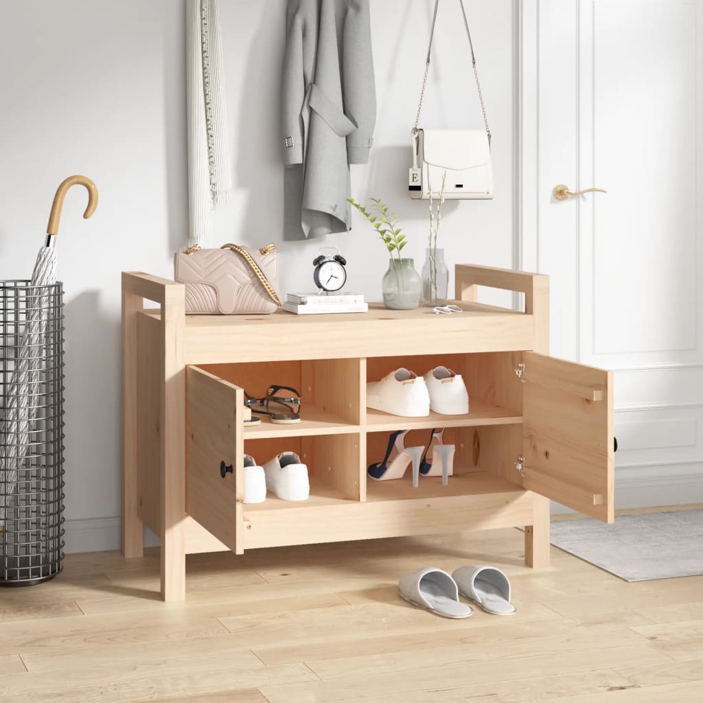 Solid Pine Hall Bench 80x40x60 cm - Stylish Entryway Seating