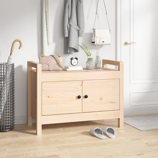 Solid Pine Hall Bench 80x40x60 cm - Stylish Entryway Seating