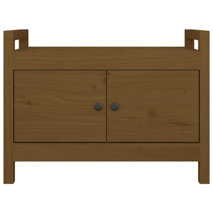 Solid Pine Hall Bench, Honey Brown, 80x40x60 cm