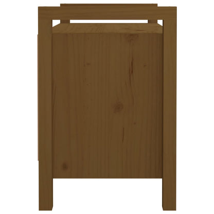 Solid Pine Hall Bench, Honey Brown, 80x40x60 cm