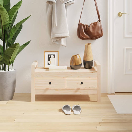 Solid Pine Hall Bench 80x40x43 cm - Stylish & Durable Seating