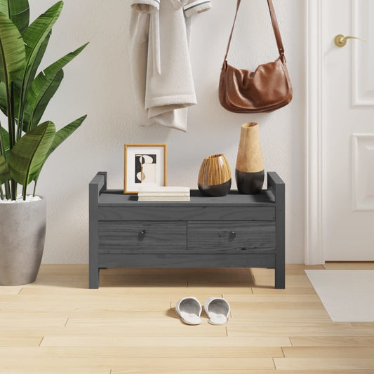 Solid Pine Hall Bench, Grey 80x40x43 cm – Durable & Stylish Seating