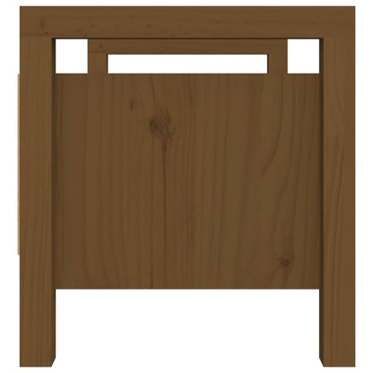 Solid Pine Hall Bench - Honey Brown, 80x40x43 cm