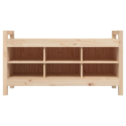 Sleek Solid Pine Hall Bench - 110x40x60 cm Rustic Charm