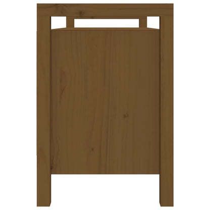 Solid Wood Pine Hall Bench, Honey Brown, 110x40x60 cm