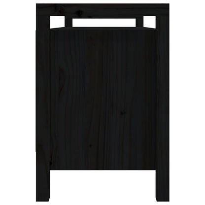 Solid Pine Hall Bench in Black, 110x40x60 cm - Stylish & Sturdy