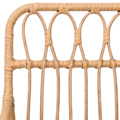 Set of 2 PE Rattan Garden Chairs with Armrests - 56x64x80 cm
