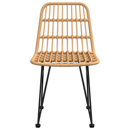 Stylish PE Rattan Garden Chairs Set, 2 pcs, 48x62x84 cm, Black