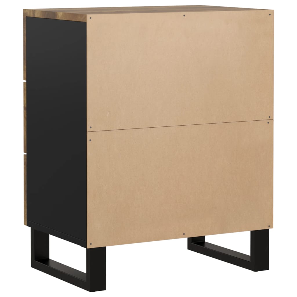 Solid Mango Wood Bedside Cabinet 50x33x62 cm - Elegant & Durable