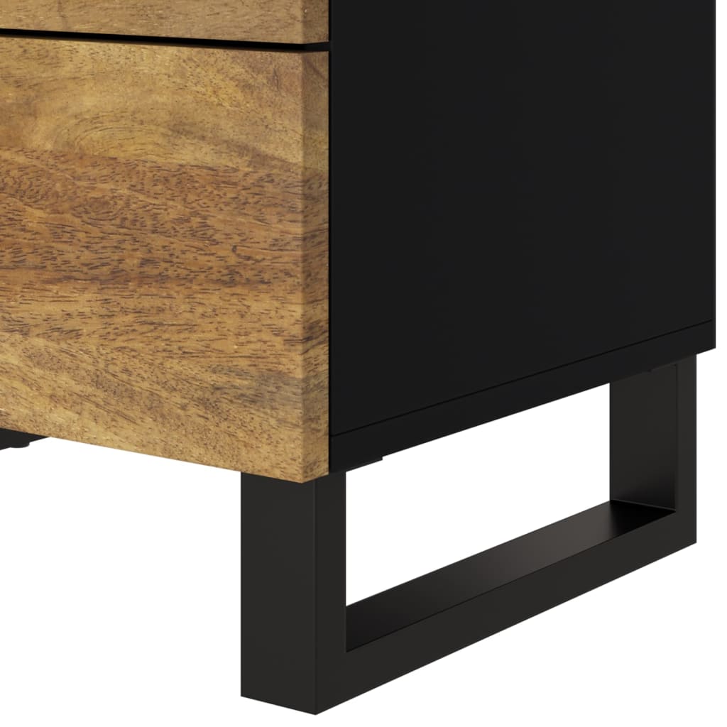Solid Mango Wood Bedside Cabinet 50x33x62 cm - Elegant & Durable