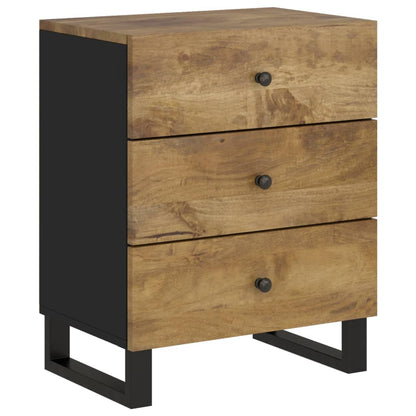 Solid Mango Wood Bedside Cabinet 50x33x62 cm - Elegant & Durable