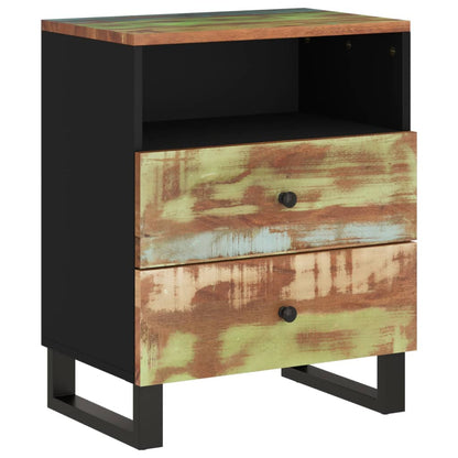 Solid Wood Bedside Cabinet 50x33x62cm - Reclaimed & Engineered Wood